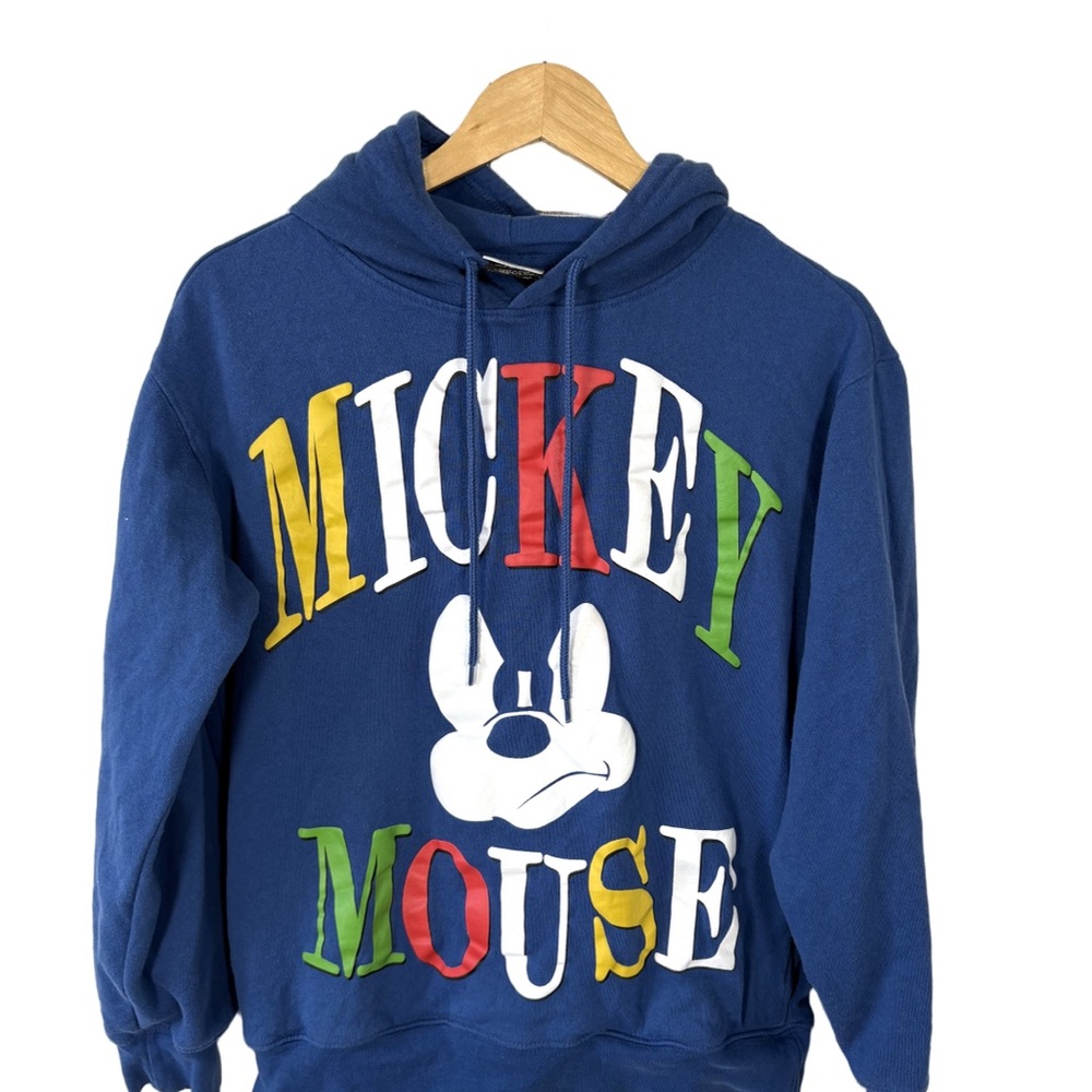 Disney Mickey Mouse Color Block Hoodie Blue – Size Small